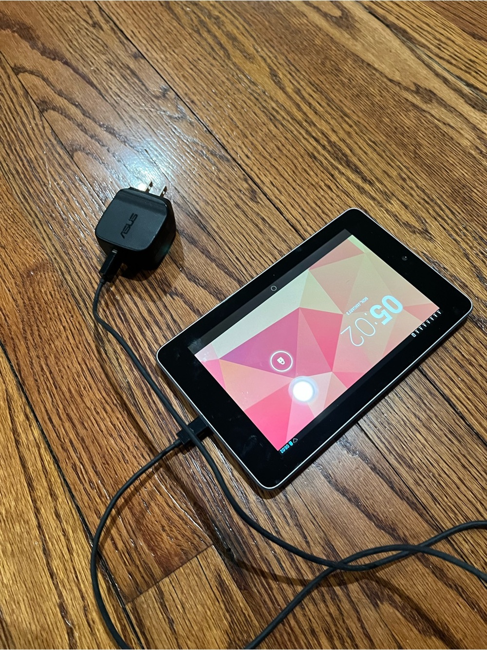 ASUS Black Tablet with Charger and Colorful Display